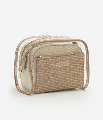 Kit 03 Nécessaires Com Formas Diversas e Textura Embossed