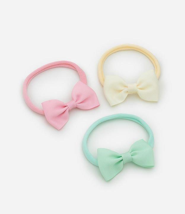Kit 03 Faixas de Cabelo Infantil com Laço - Tam U - 1