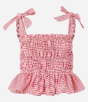 Blusa Alfaiatada Xadrez com Amarração na Alça - 1