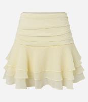 Saia Godê Curta em Chiffon com Franzidos e Babados - 1