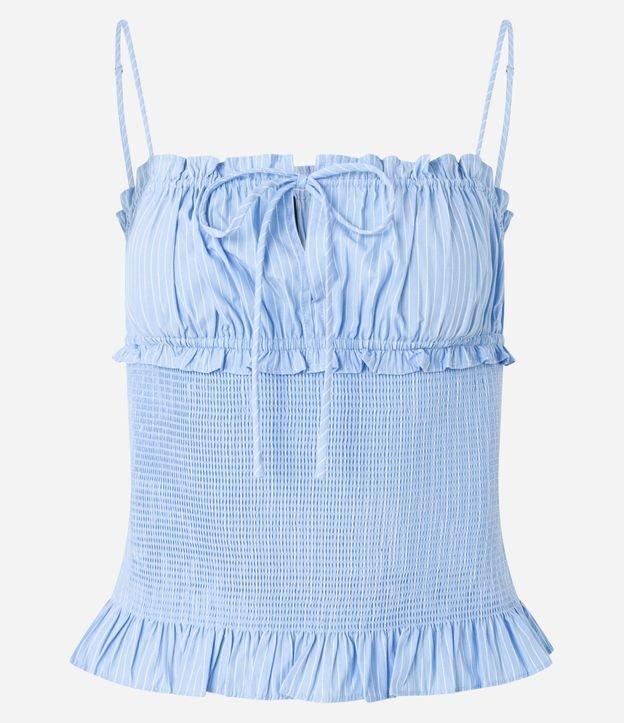 Blusa de Alça em Laise com Franzidos e Lastex - 1