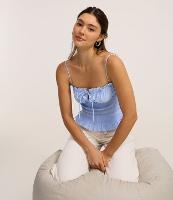 Blusa de Alça em Laise com Franzidos e Lastex - 2