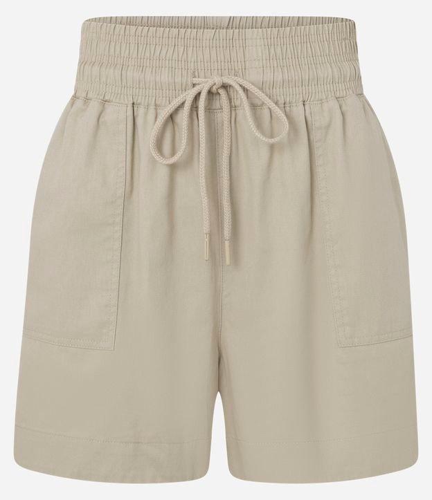 Short Runner em Sarja com Elástico e Amarração - 1