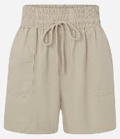 Short Runner em Sarja com Elástico e Amarração - 1