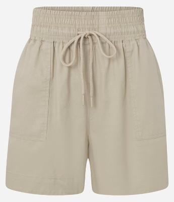 Short Runner em Sarja com Elástico e Amarração