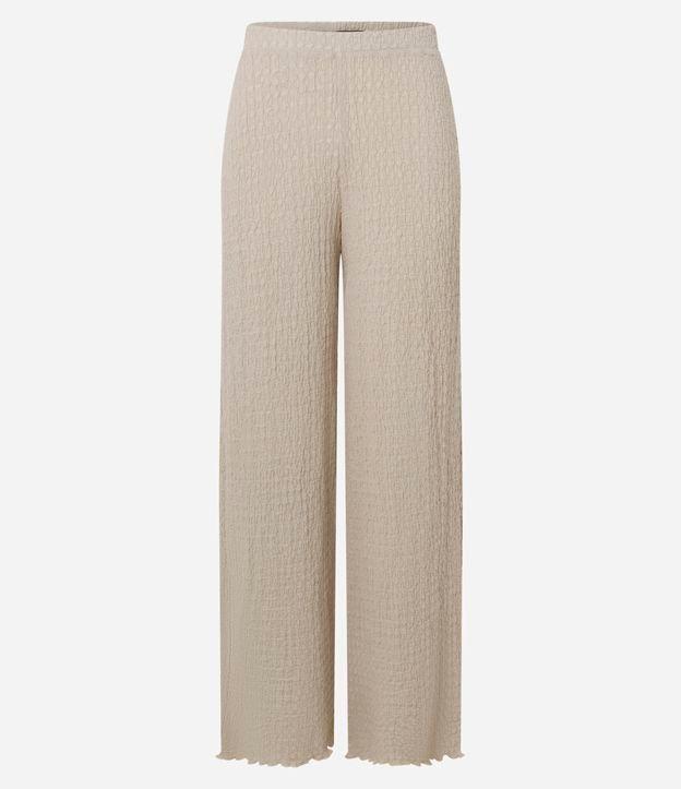 Calça Texturizada com Cós Elásticos - 1