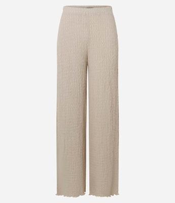 Calça Texturizada com Cós Elásticos