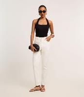 Calça Mom Comfort em Sarja com Brilho - 1