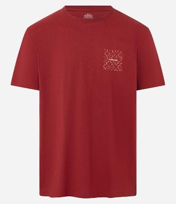 Camiseta Comfort em Algodão com Estampa de Folhagem Natureza