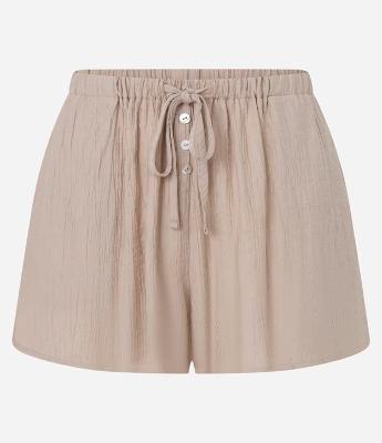 Saída de Praia Short em Viscose com Bolso e Amarração