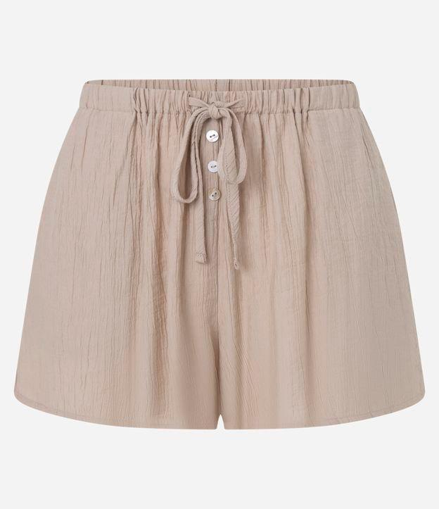 Saída de Praia Short em Viscose com Bolso e Amarração - 1