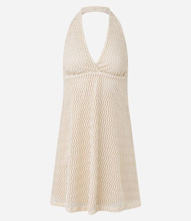 Vestido Curto com Frente Única e Textura - 1