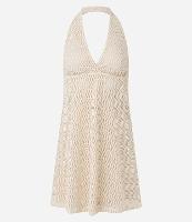 Vestido Curto com Frente Única e Textura - 1