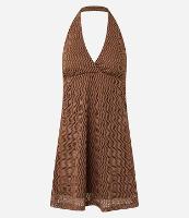 Vestido Curto com Frente Única e Textura - 1