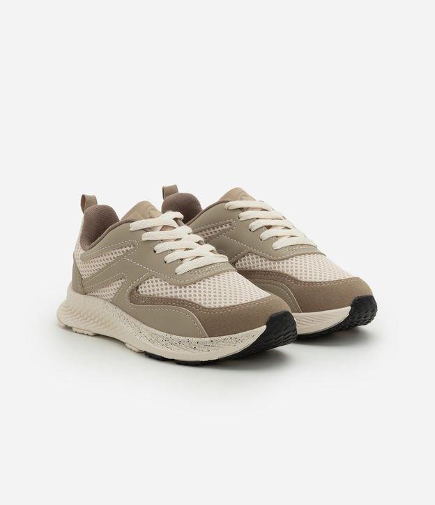 Tênis Infantil com Recortes Contrastantes e Texturizado - Tam 28 ao 34 - 1