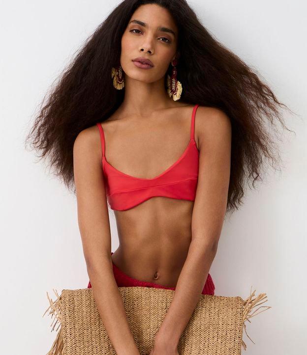 Biquíni Top Camisetinha em Microfibra com Franzidos - 1