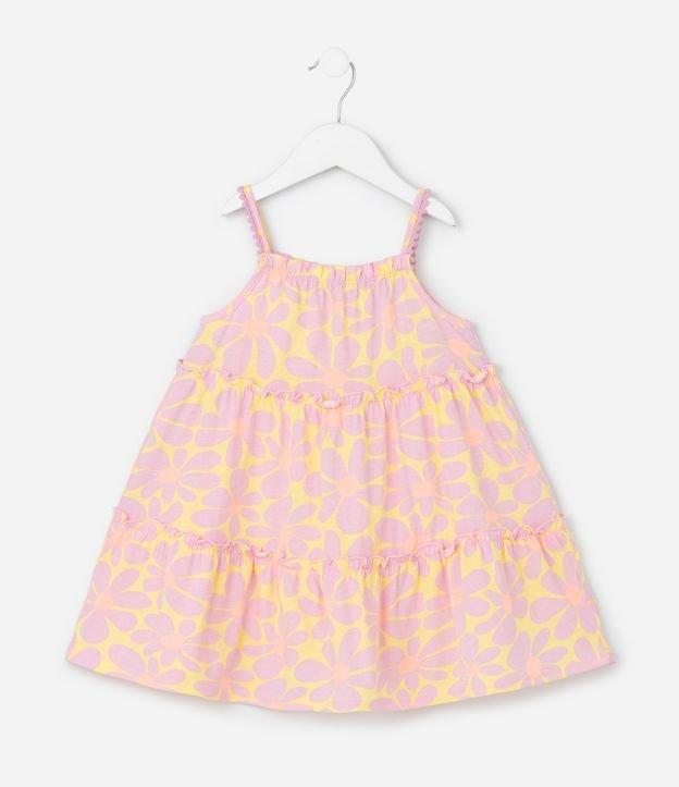 Vestido Infantil Marias com Estampa de Flores - Tam 1 a 6 Anos - 1