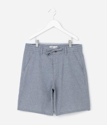 Bermuda Infantil em Sarja com Bolsos - Tam 5 a 14 Anos