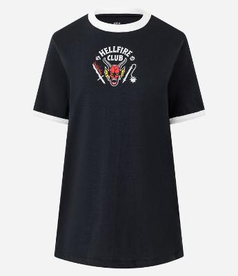 Camiseta T-shirt em Algodão com Estampa Hell Fire Club