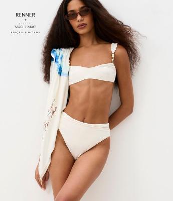 Biquíni Calcinha Hot Pants Asa Delta com Franzido Lateral