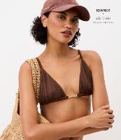 Biquíni Top Cortininha em Microfibra com Aviamento de Metal - 1