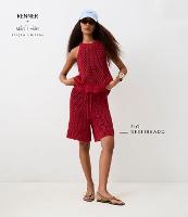 Bermuda em Tricô com Ponto Vazado - 1