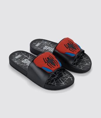 Chinelo Slide Infantil com Patch Homem Aranha - Tam 23 a 34