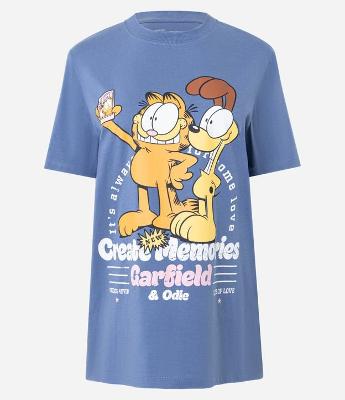 Camiseta em Algodão com Garfield e Odie