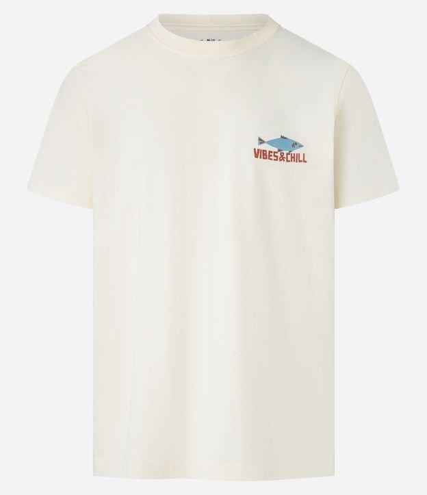 Camiseta Comfort em Algodão com Estampa Lettering - 1