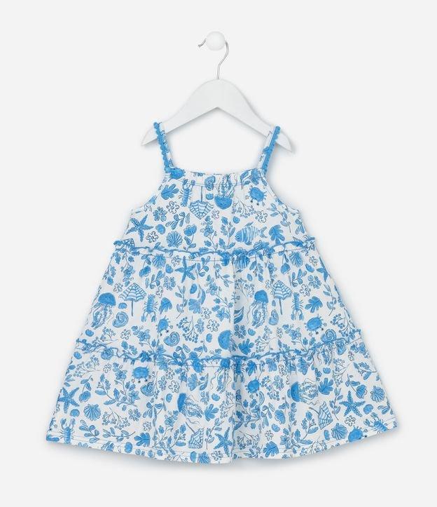 Vestido Infantil Marias com Estampa Fundo do Mar - Tam 1 a 6 Anos - 1