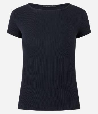 Blusa Canelada em Ribana com Gola Redonda