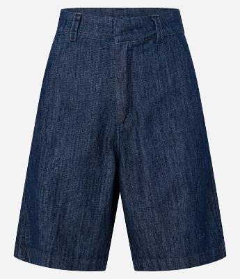 Bermuda Cintura Alta em Jeans com Cós Alfaiatado