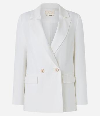 Blazer com Linho e Lapela na Gola