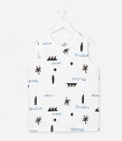 Regata Infantil com Estampa Tropical - Tam 5 a 14 Anos - 1