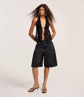 Bermuda Jorts em Jeans com Recortes - 2