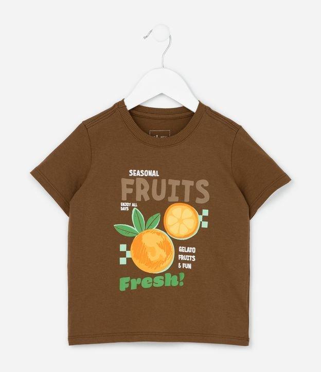 Camiseta Infantil com Estampa de Laranja - Tam 1 a 6 Anos - 1
