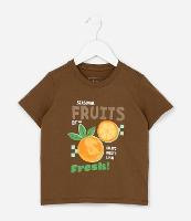 Camiseta Infantil com Estampa de Laranja - Tam 1 a 6 Anos - 1