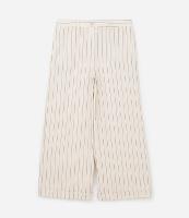 Calça Pantalona em Viscolinho Listrado Curve & Plus Size - 1