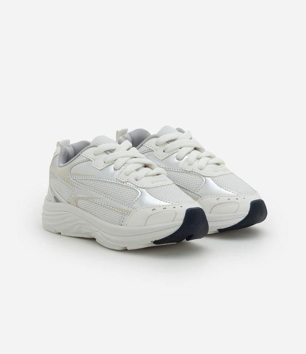 Tênis Infantil Esportivo em PU com Recortes e Texturas - Tam 20 ao 28 - 1