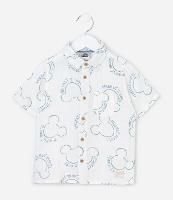 Camisa Infantil com Ícone de Repetição Mickey - Tam 1 a 6 Anos - 1
