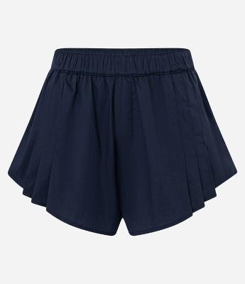 Short Curto em Tricoline com Pregas