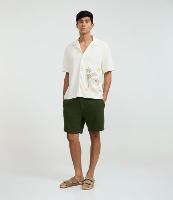 Camisa Boxy em Tricoline com Estampa Praia Tropical - 2