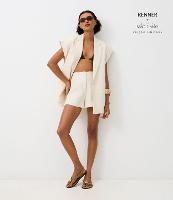 Short em Algodão com Linho a Pala Larga - 1