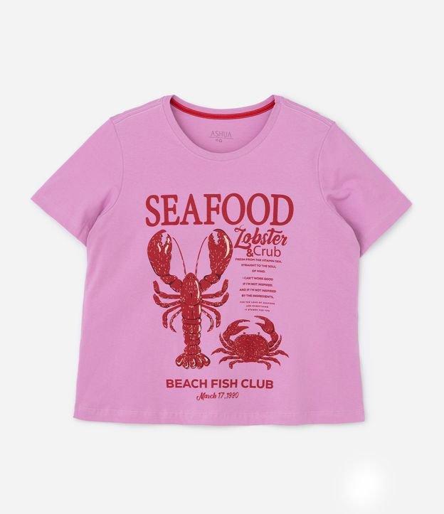 Camiseta em Algodão com Estampa de Lagosta Curve & Plus Size - 2