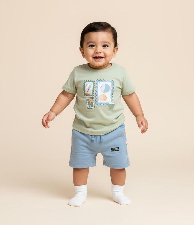 Camiseta Infantil com Estampa de Praia - Tam 0 a 18 Meses - 1