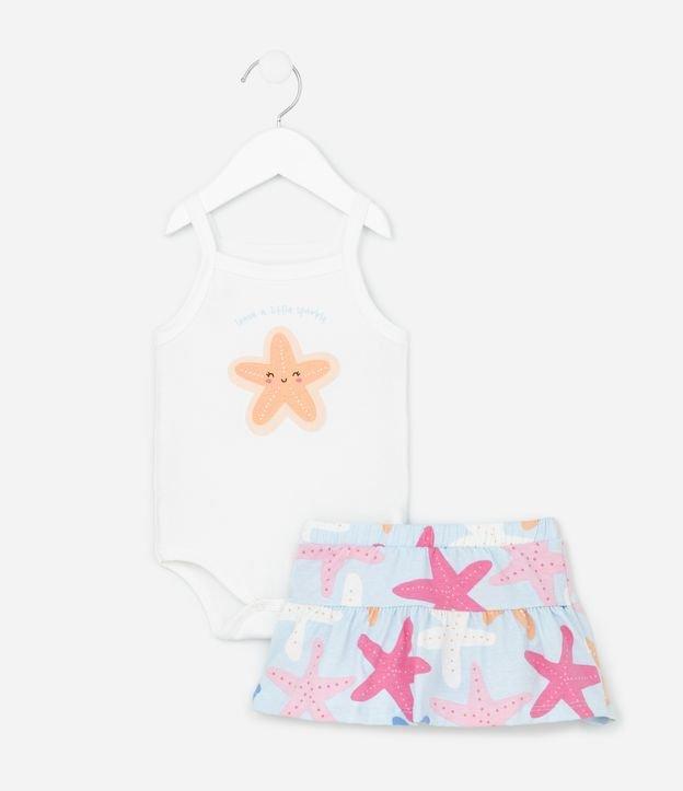Conjunto Infantil em Cotton com Estampa de Estrela - Tam 0 a 18 Meses - 1