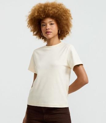 Blusa Básica em Algodão Interlock com Gola Redonda