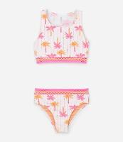 Biquini Infantil em Microfibra com Estampa Tropical - Tam 5 a 14 Anos - 1