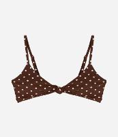 Biquíni Top Triângulo Fixo em Microfibra Poá com Nózinho - 1