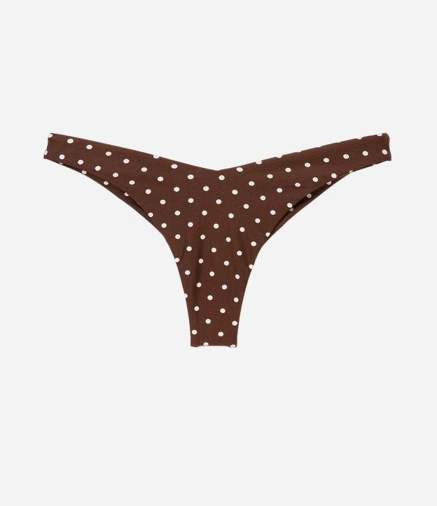 Biquíni Calcinha Básica em Microfibra com Estampa Bolinha e Efeito Empina Bumbum - 1